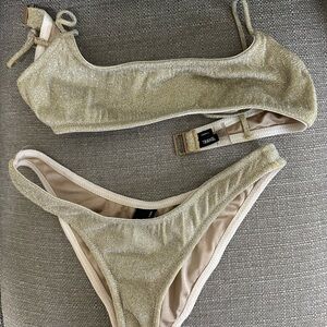 Triangl Gold Sparkle Bikini